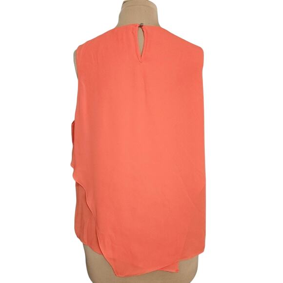 Vince Camuto Top Womens XL Two-Toned Orange Asymmetric Lagenlook Layered Tiered - Picture 2 of 14